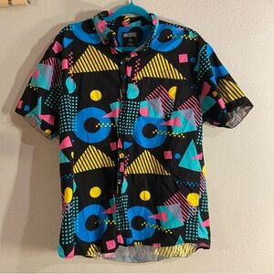 80s Retro Print Button Up